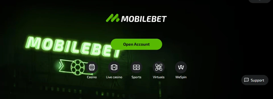 Mobilebet Casino startsida