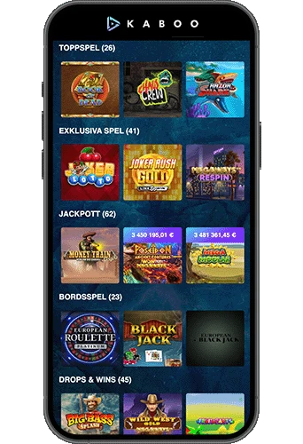 Kaboo Casino på mobilen