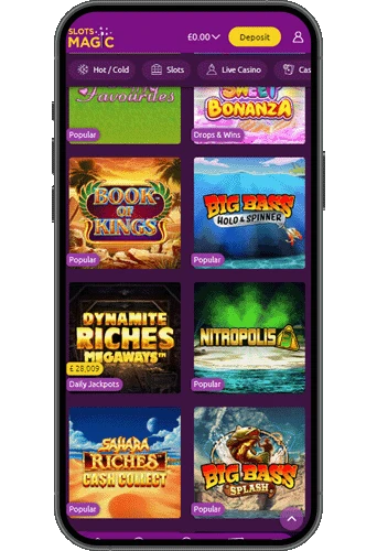 SlotsMagic Casino på mobilen