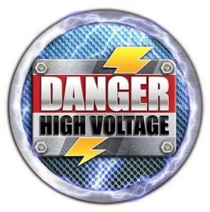 danger high voltage slot logga