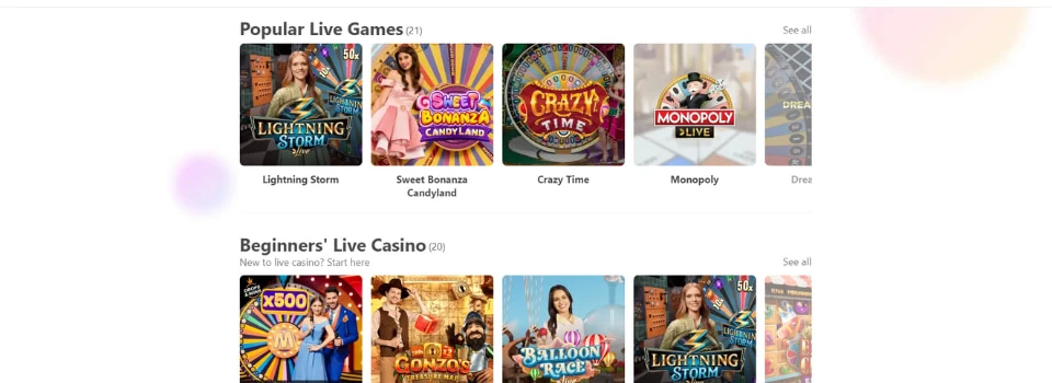 Dreamz Casino livespel