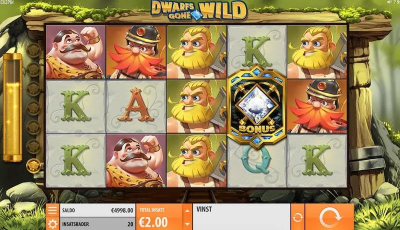 Dwarfs Gone Wild slot casinospel symboler
