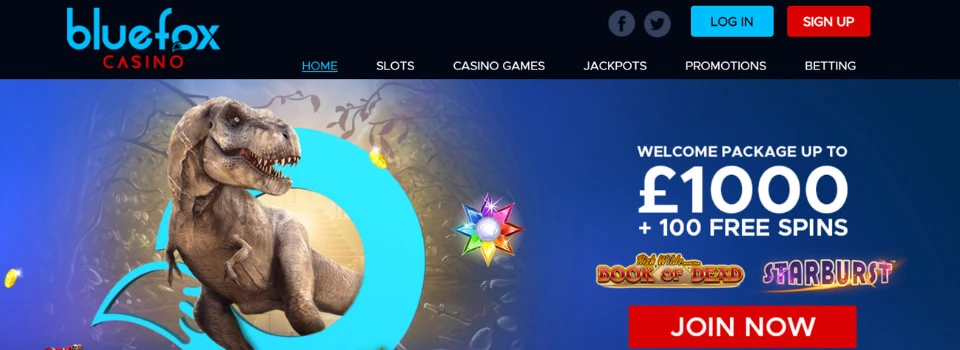 Bluefox Casino startsida