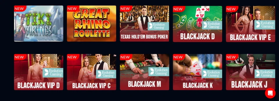 Bluefox Casino livespel