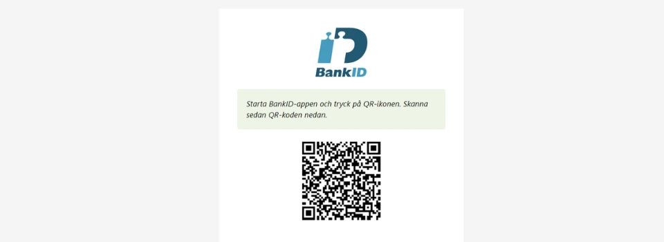 QR-kod med BankID hos Lottoland Casino