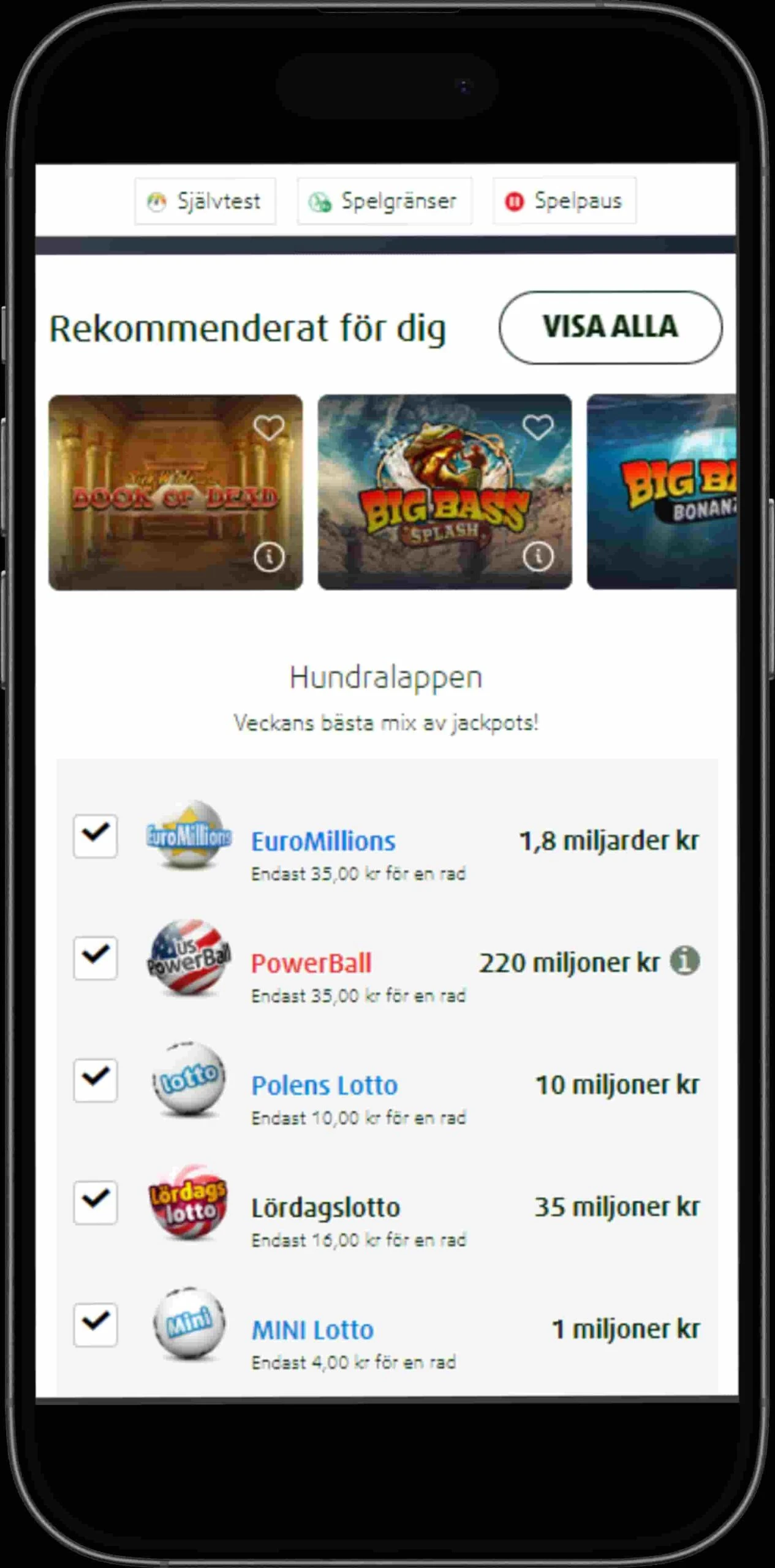 Lottoland Casino på mobilen
