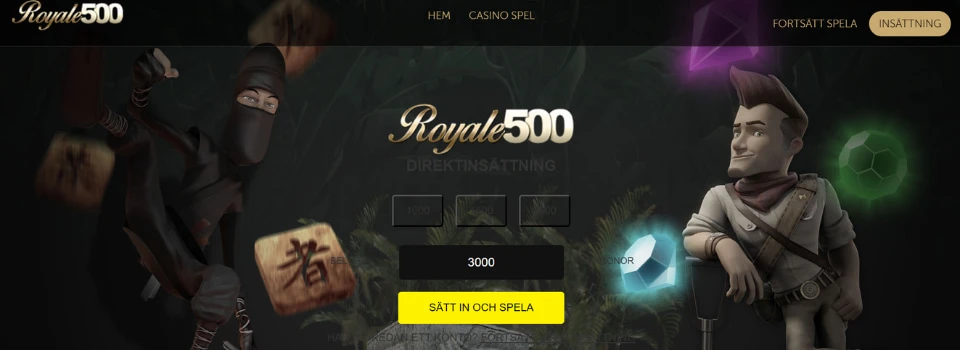 Royale500 Casino startsida