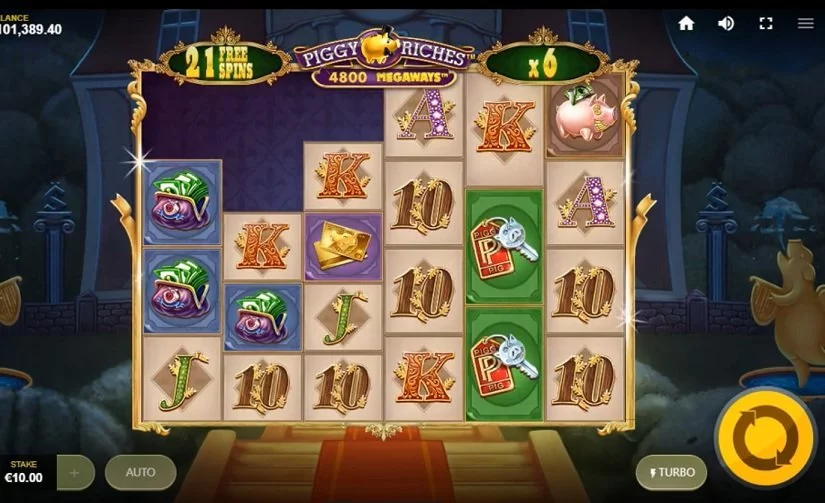 Piggy Riches Megaways slot spelplan