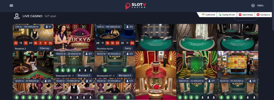 SlotV live casinospel