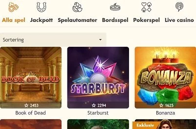 Bertil casino spelautomater