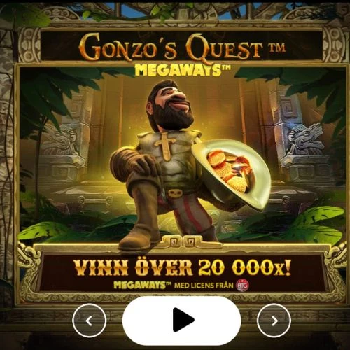 vinn över 20 000 gånger din insats i qonzos quest megaways slot