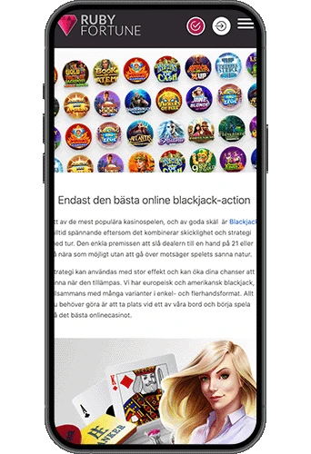 Ruby Fortune Casino på mobilen