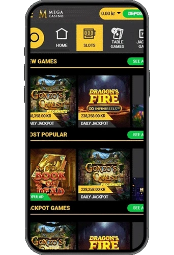 Mega Casino på mobilen