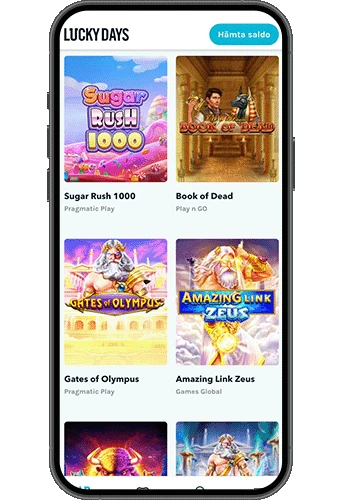 LuckyDays Casino på mobilen