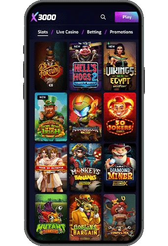 X3000 Casino på mobilen