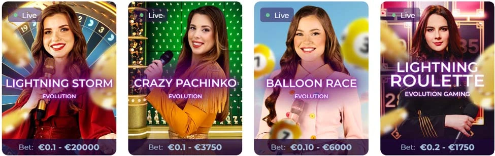 Livecasino på Wisho Casino.