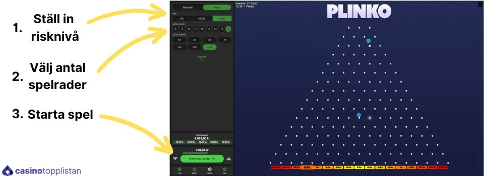 Plinko casino spel guide