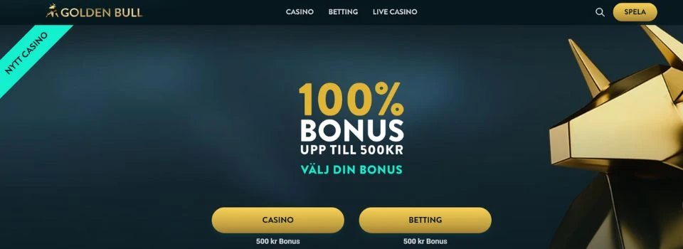 nya casinot golden bull casino erbjuder bonus för casinospel och betting