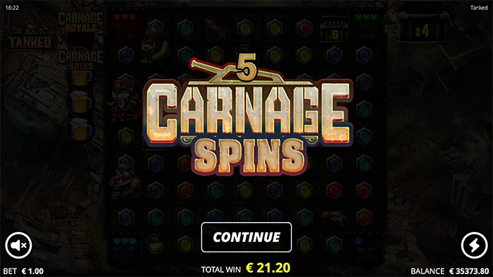 Free spins i Tanked Slot.