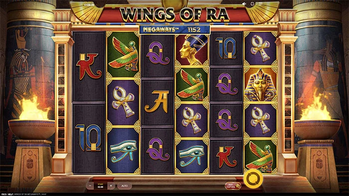 Spelautomaten Wings of Ra Megaways.